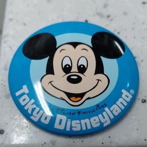 Vintage Disney Tokyo Disneyland Blue Mickey Mouse Pin
